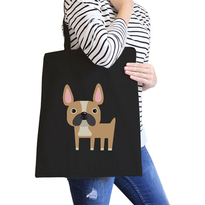 French Bulldog Black Canvas Bag for French Bulldog Owner Tote Bags - One Color / One Size - Bags & Luggage - Women’s