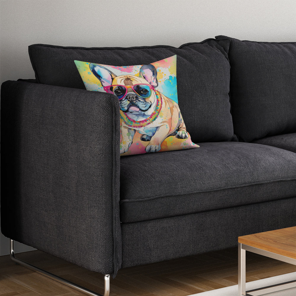 French Bulldog Hippie Dawg Throw Pillow - One Color / One Size - Home & Garden - Home Textile - Pillows
