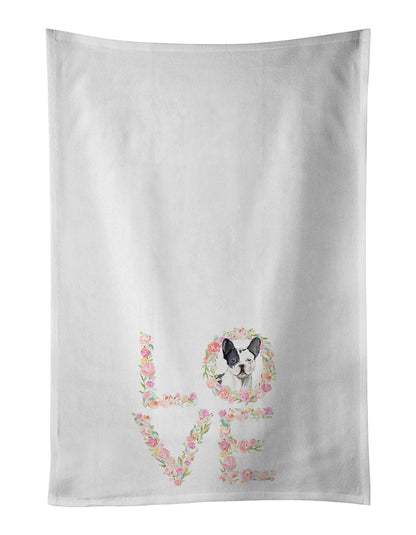French Bulldog Love Kitchen Towel Set of 2 - One Color / One Size - Home & Garden - Home Textile - Towels