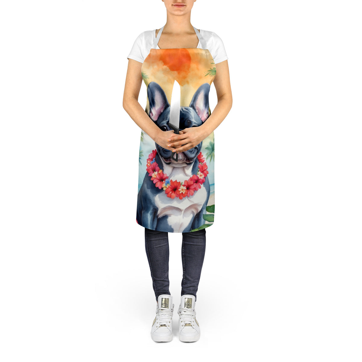 French Bulldog Luau Apron - One Color / One Size - Home & Garden - Kitchen Dining & Bar - Table Decoration & Accessories