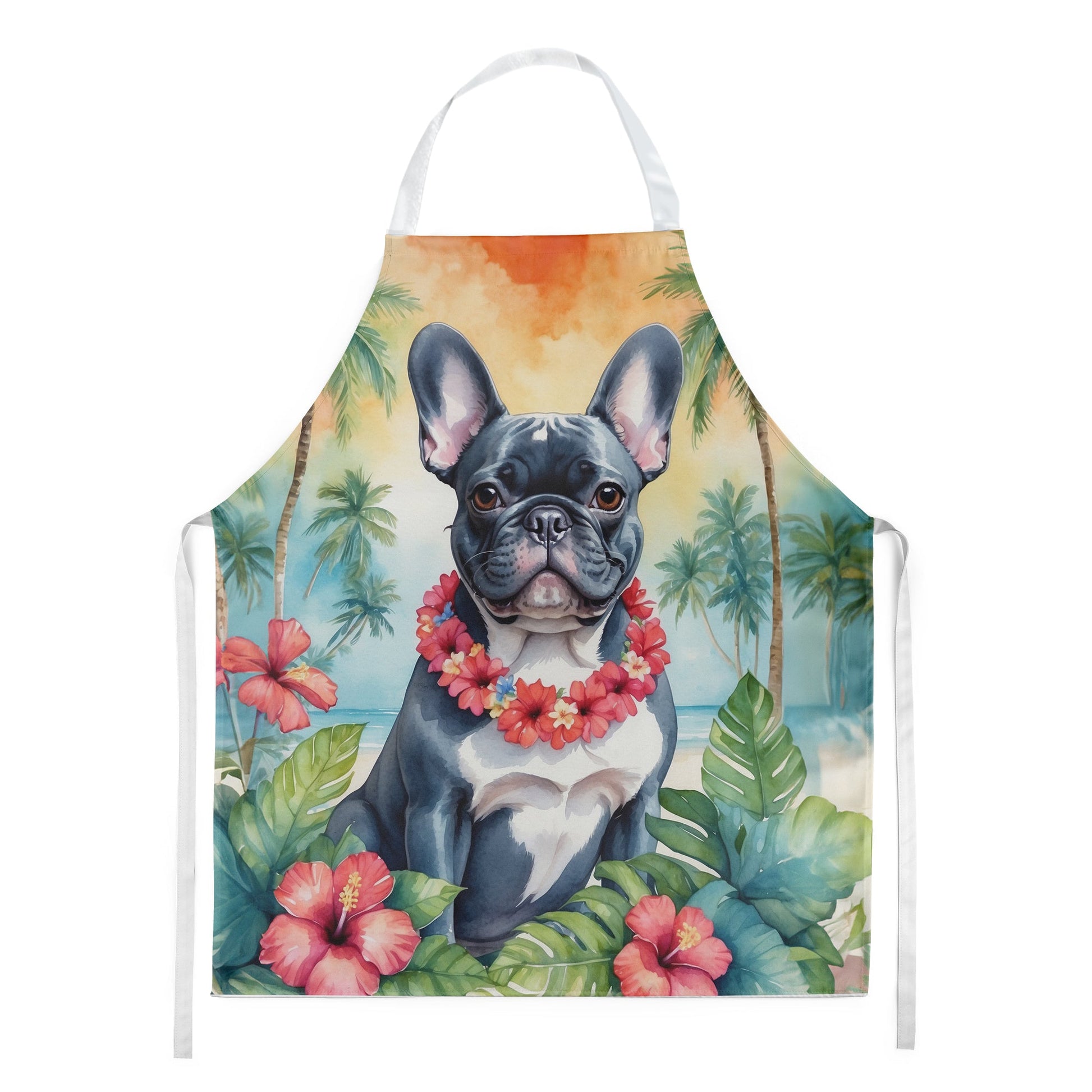 French Bulldog Luau Apron - One Color / One Size - Home & Garden - Kitchen Dining & Bar - Table Decoration & Accessories