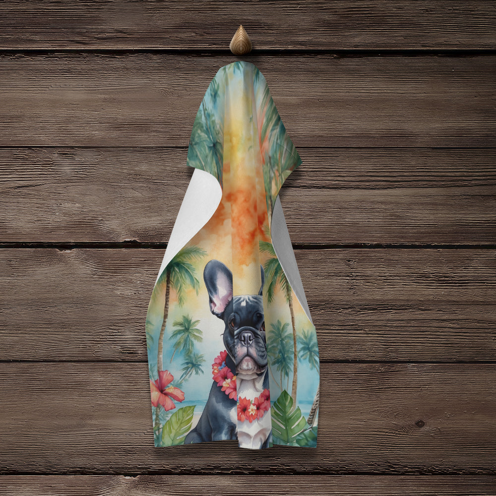 French Bulldog Luau Kitchen Towel - One Color / One Size - Home & Garden - Home Textile - Towels