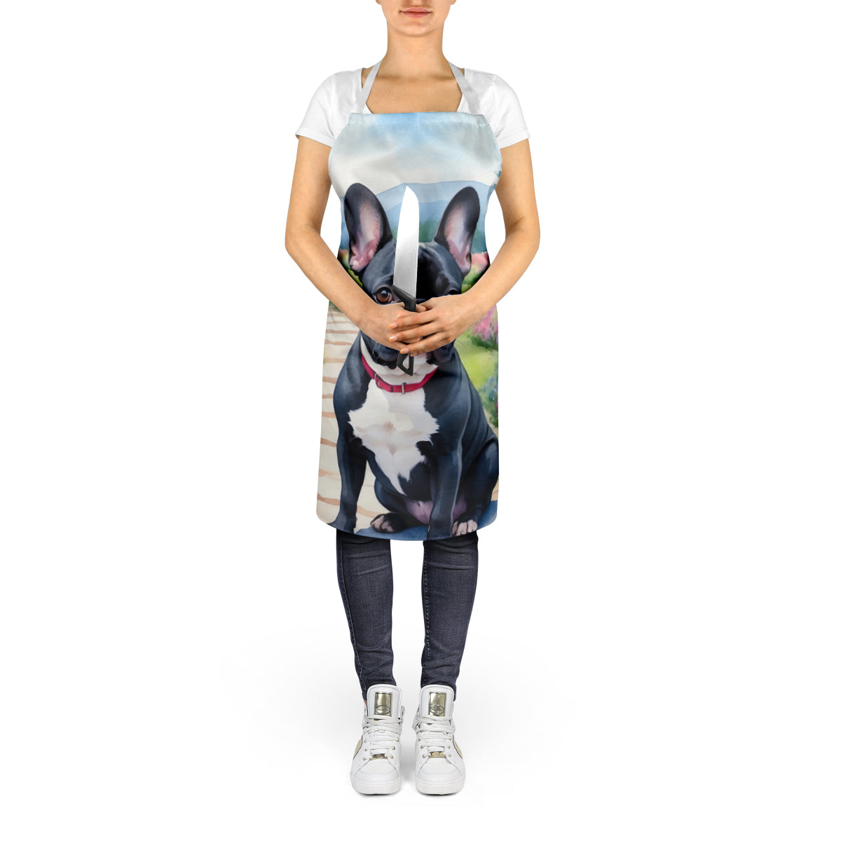 French Bulldog Spring Path Apron - One Color / One Size - Home & Garden - Kitchen Dining & Bar - Table Decoration &