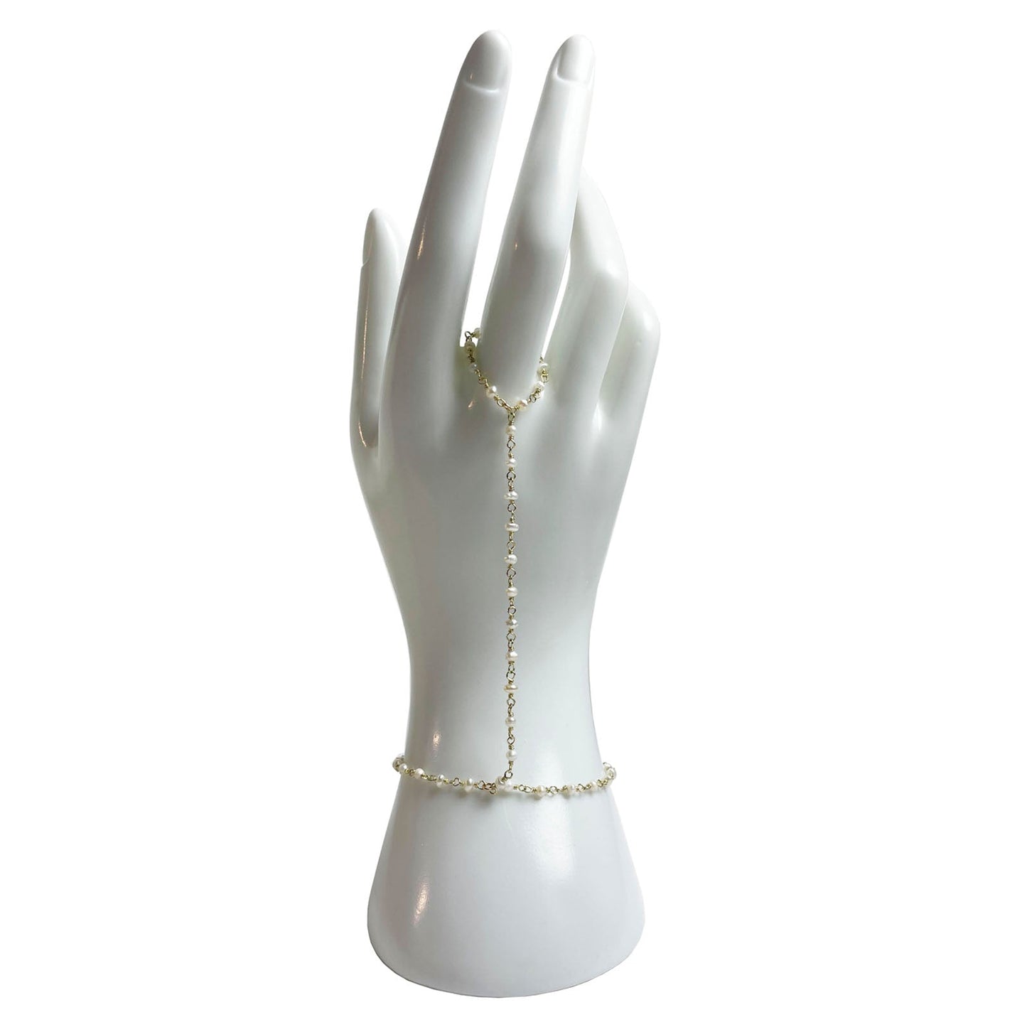 Freshwater Pearl Hand Chain Bracelet - One Color / One Size - Jewelry & Accessories - Bracelets & Bangles - Chain &