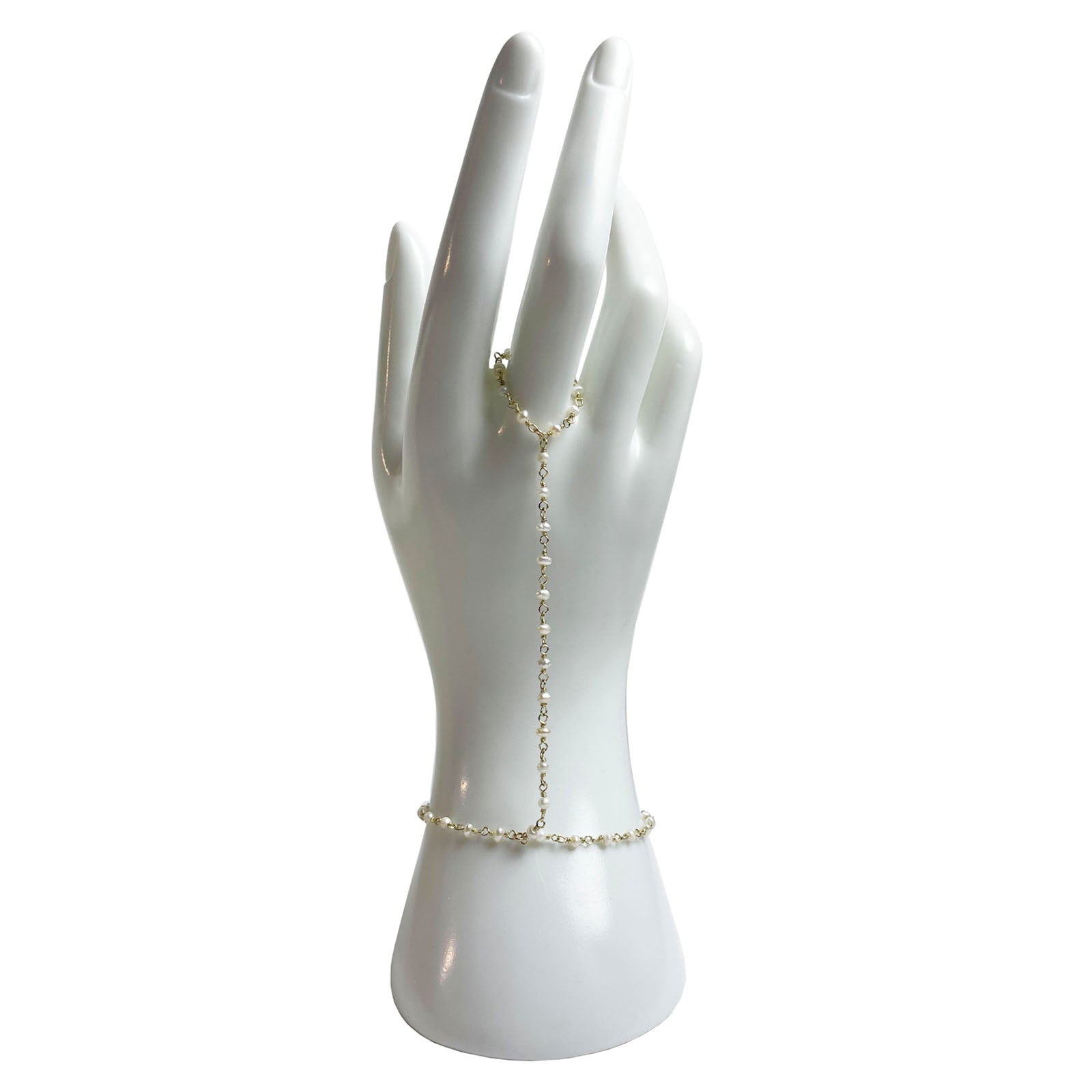 Freshwater Pearl Hand Chain Bracelet - One Color / One Size - Jewelry & Accessories - Bracelets & Bangles - Chain &