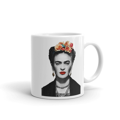 Frida Kahlo With Flowers Poster Artwork Mug - Home & Garden - Kitchen Dining & Bar - Coffeeware