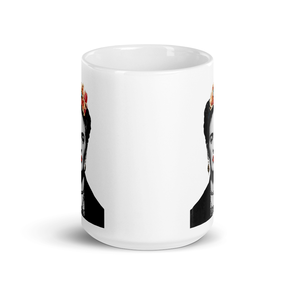 Frida Kahlo With Flowers Poster Artwork Mug - Home & Garden - Kitchen Dining & Bar - Coffeeware