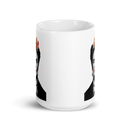Frida Kahlo With Flowers Poster Artwork Mug - Home & Garden - Kitchen Dining & Bar - Coffeeware