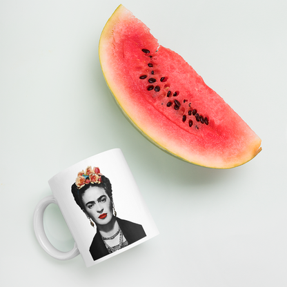 Frida Kahlo With Flowers Poster Artwork Mug - Home & Garden - Kitchen Dining & Bar - Coffeeware