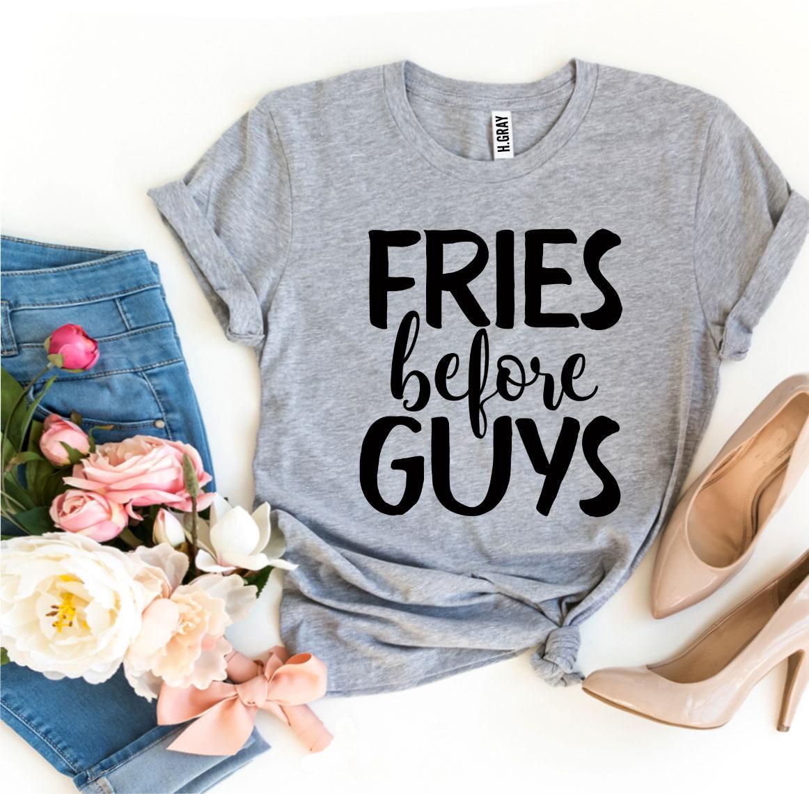 Fries Before Guys T-Shirt - Women’s Fashion - Women’s Clothing - Tops & Tees - T-Shirts