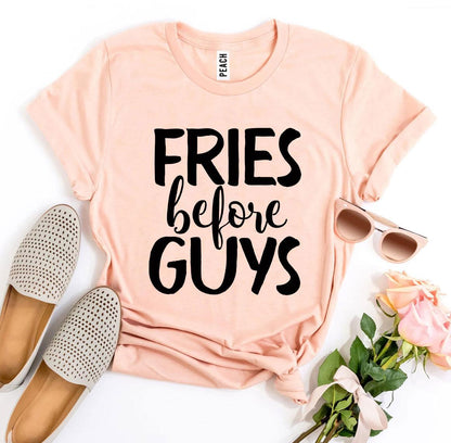 Fries Before Guys T-Shirt - Women’s Fashion - Women’s Clothing - Tops & Tees - T-Shirts