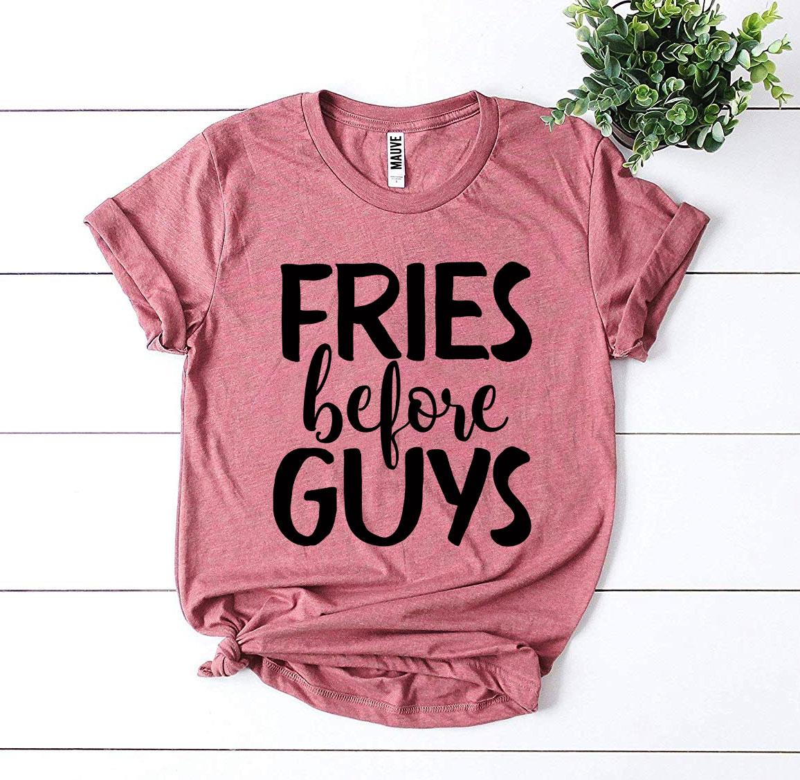Fries Before Guys T-Shirt - Women’s Fashion - Women’s Clothing - Tops & Tees - T-Shirts