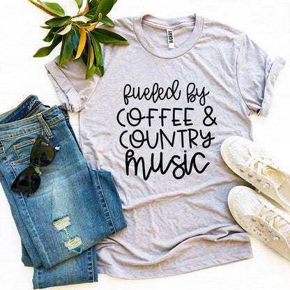 Fueled by Coffee and Country Music T-Shirt - Women’s Fashion - Women’s Clothing - Tops & Tees - T-Shirts