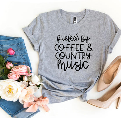Fueled by Coffee and Country Music T-Shirt - Women’s Fashion - Women’s Clothing - Tops & Tees - T-Shirts
