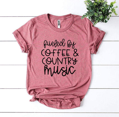 Fueled by Coffee and Country Music T-Shirt - Women’s Fashion - Women’s Clothing - Tops & Tees - T-Shirts