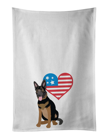 German Shepherd Bicolor Patriotic Kitchen Towel Set of 2 - One Color / One Size - Home & Garden - Home Textile - Towels