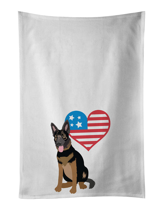German Shepherd Bicolor Patriotic Kitchen Towel Set of 2 - One Color / One Size - Home & Garden - Home Textile - Towels