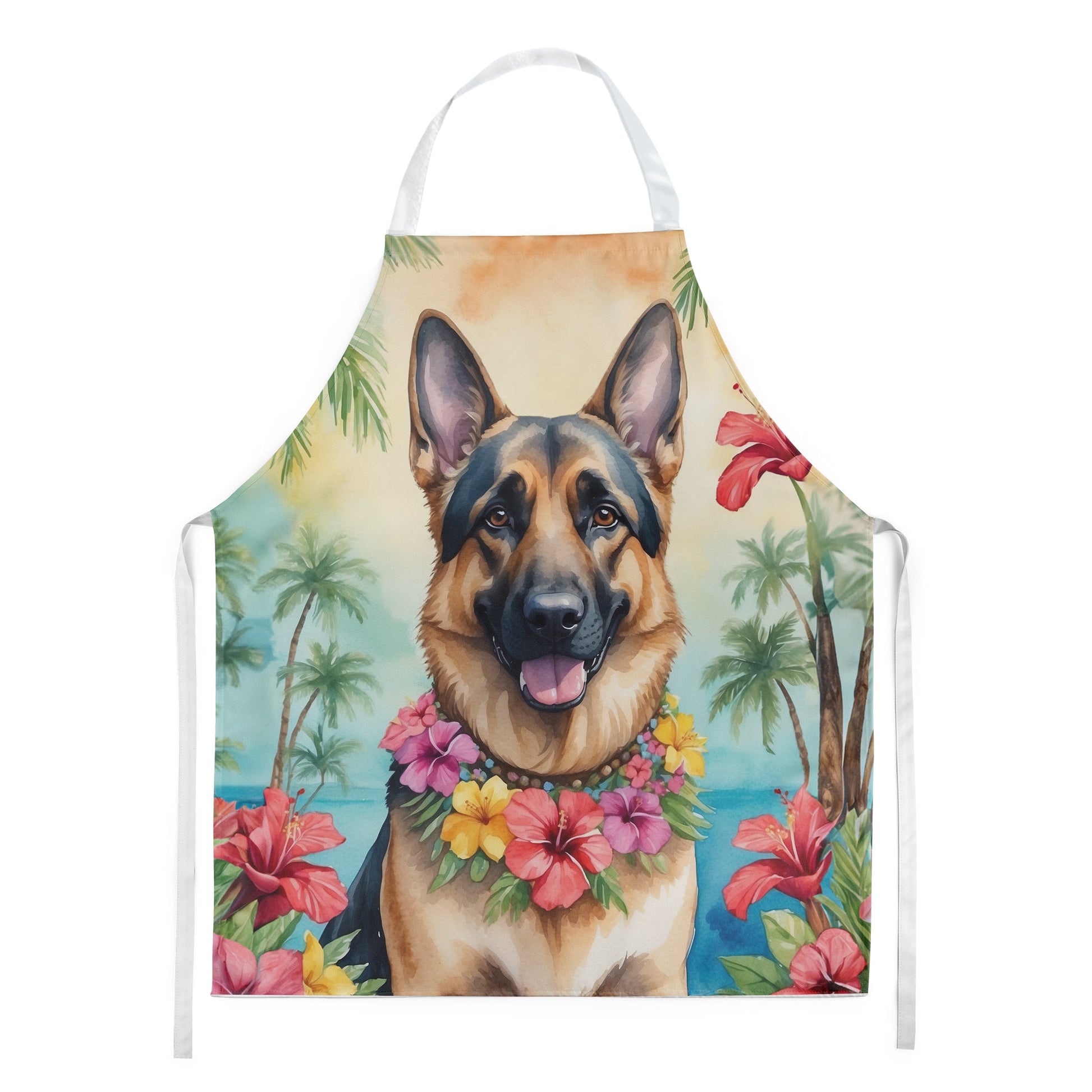 German Shepherd Luau Apron - One Color / One Size - Home & Garden - Kitchen Dining & Bar - Table Decoration &