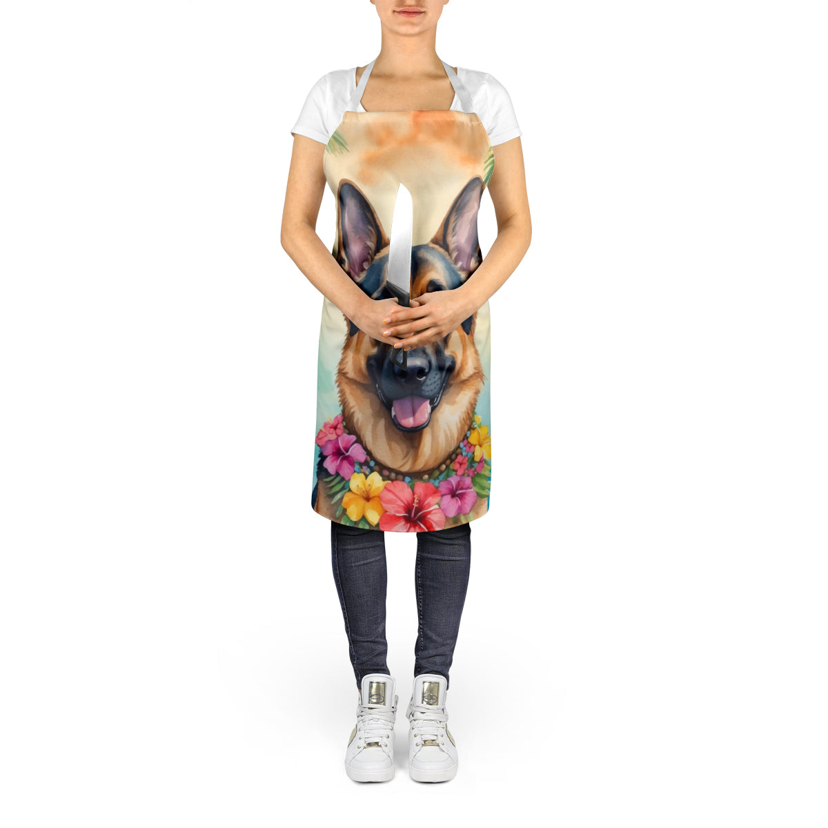 German Shepherd Luau Apron - One Color / One Size - Home & Garden - Kitchen Dining & Bar - Table Decoration &
