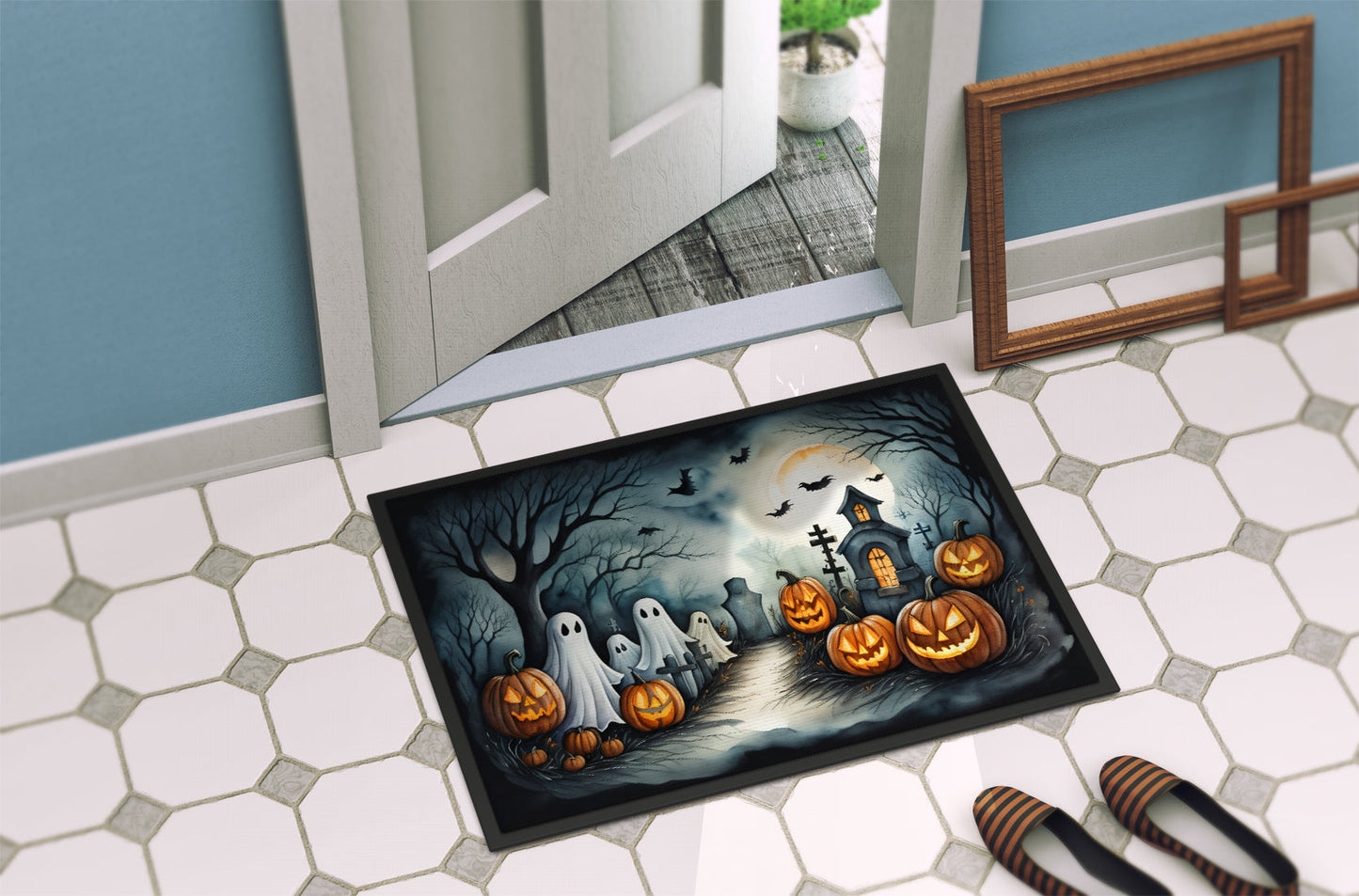 Ghosts Spooky Halloween Doormat - One Color / One Size - Home & Garden - Home Textile - Carpets & Rugs