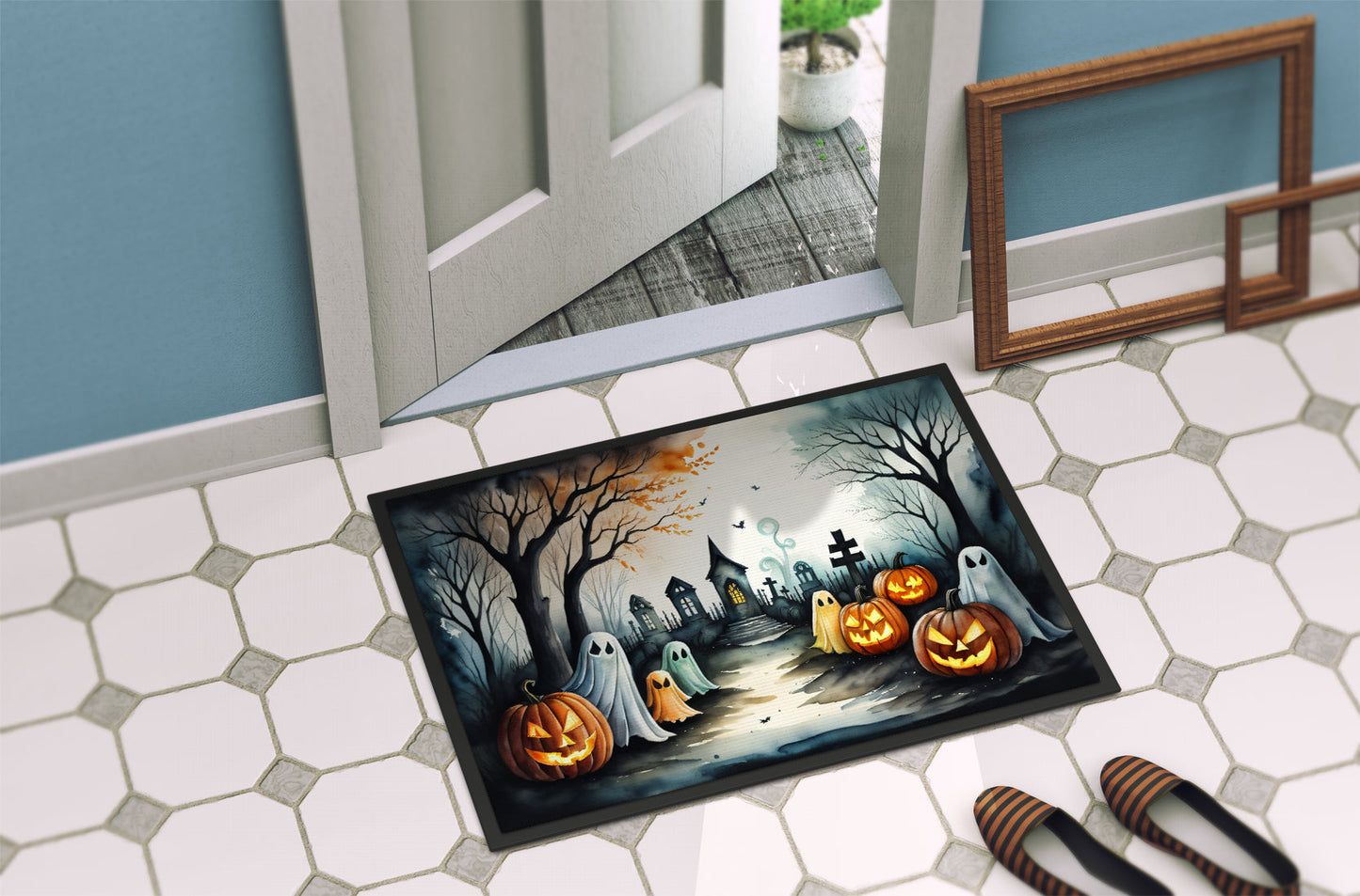 Ghosts Spooky Halloween Doormat - One Color / One Size - Home & Garden - Home Textile - Carpets & Rugs