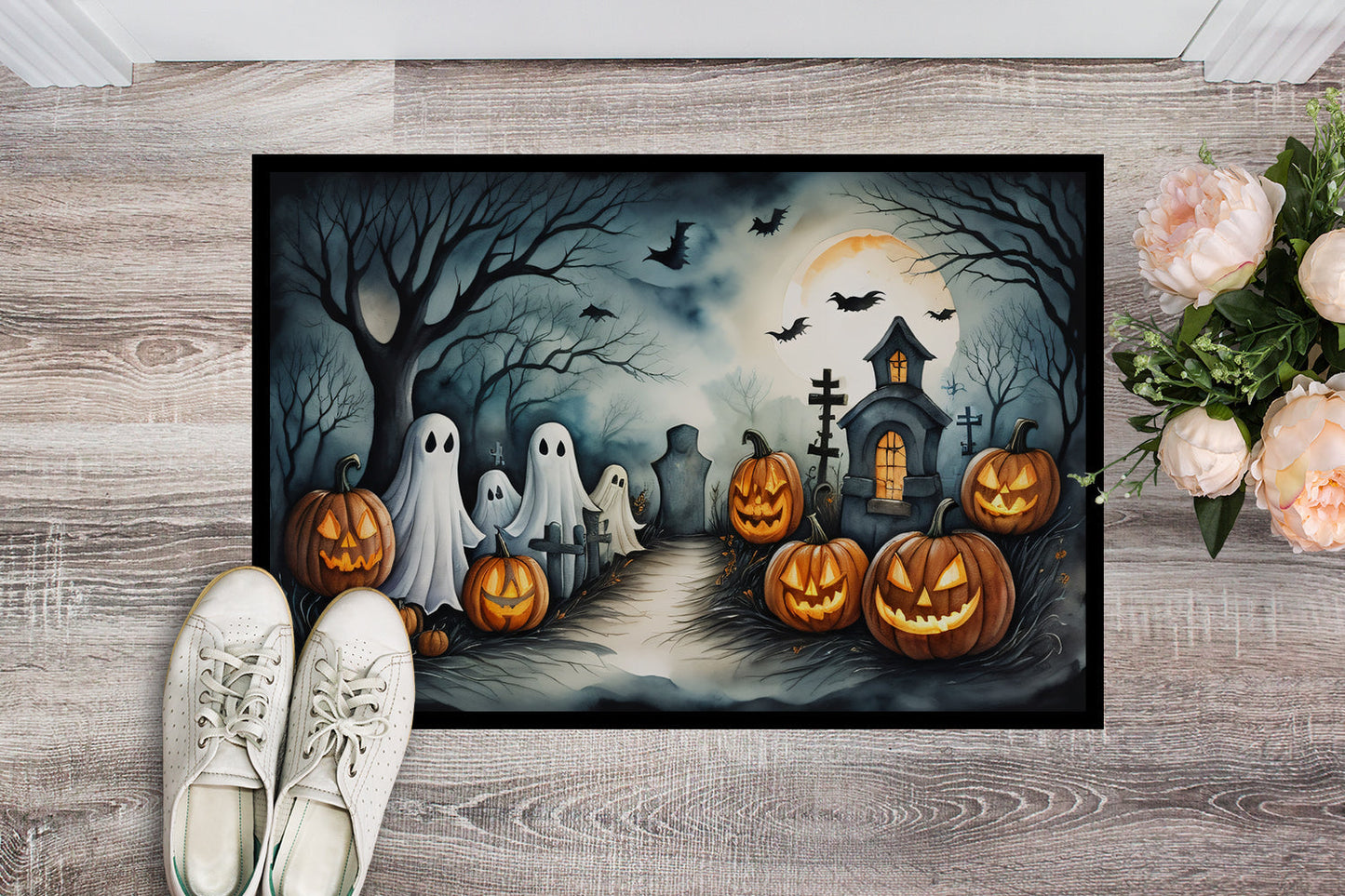 Ghosts Spooky Halloween Doormat - One Color / One Size - Home & Garden - Home Textile - Carpets & Rugs
