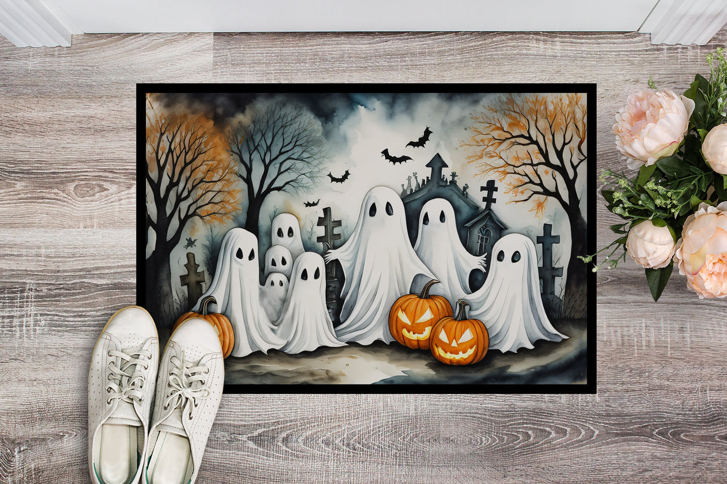 Ghosts Spooky Halloween Doormat - One Color / One Size - Home & Garden - Home Textile - Carpets & Rugs