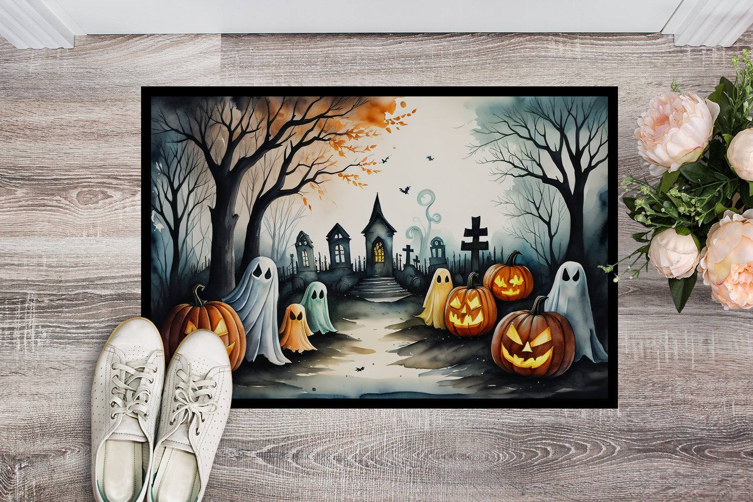 Ghosts Spooky Halloween Doormat - One Color / One Size - Home & Garden - Home Textile - Carpets & Rugs