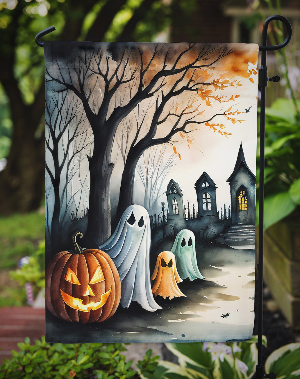 Ghosts Spooky Halloween Garden Flag - One Color / One Size - Home & Garden - Home Decor - Flags Banners & Accessories