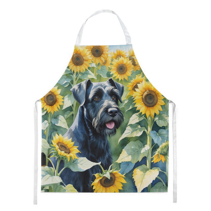 Giant Schnauzer in Sunflowers Apron - One Color / One Size - Home & Garden - Kitchen Dining & Bar - Table Decoration &