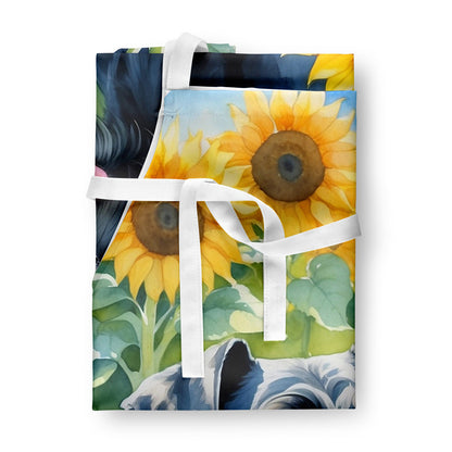 Giant Schnauzer in Sunflowers Apron - One Color / One Size - Home & Garden - Kitchen Dining & Bar - Table Decoration &