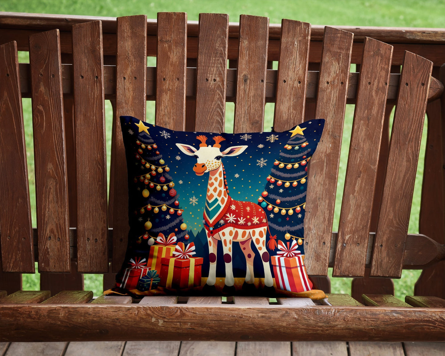 Giraffe Christmas Throw Pillow - One Color / One Size - Home & Garden - Home Textile - Pillows