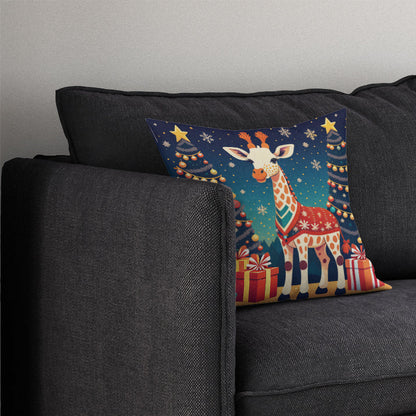 Giraffe Christmas Throw Pillow - One Color / One Size - Home & Garden - Home Textile - Pillows