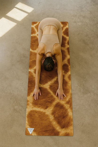 Giraffe Print Eco Yoga Mat – 6mm Support Non-Slip Surface - One Color / One Size - Sports & Entertainment - Fitness &