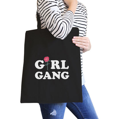 Girl Gang Rose Black Canvas Tote Bag - One Color / One Size - Bags & Luggage - Women’s Bags