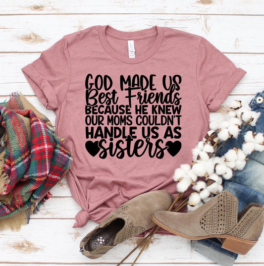 God Made Us Best Friends T-Shirt - Women’s Fashion - Women’s Clothing - Tops & Tees - T-Shirts