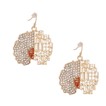 Gold Inspirational Afro Fishhooks