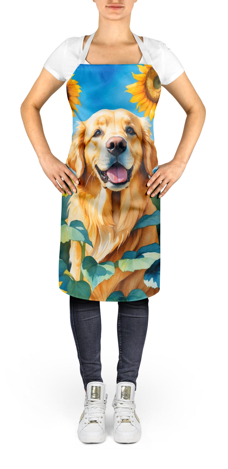 Golden Retriever in Sunflowers Apron - One Color / One Size - Home & Garden - Kitchen Dining & Bar - Table Decoration &