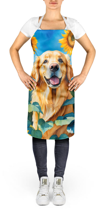 Golden Retriever in Sunflowers Apron - One Color / One Size - Home & Garden - Kitchen Dining & Bar - Table Decoration &