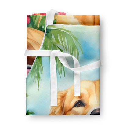 Golden Retriever Luau Apron - One Color / One Size - Home & Garden - Kitchen Dining & Bar - Table Decoration &