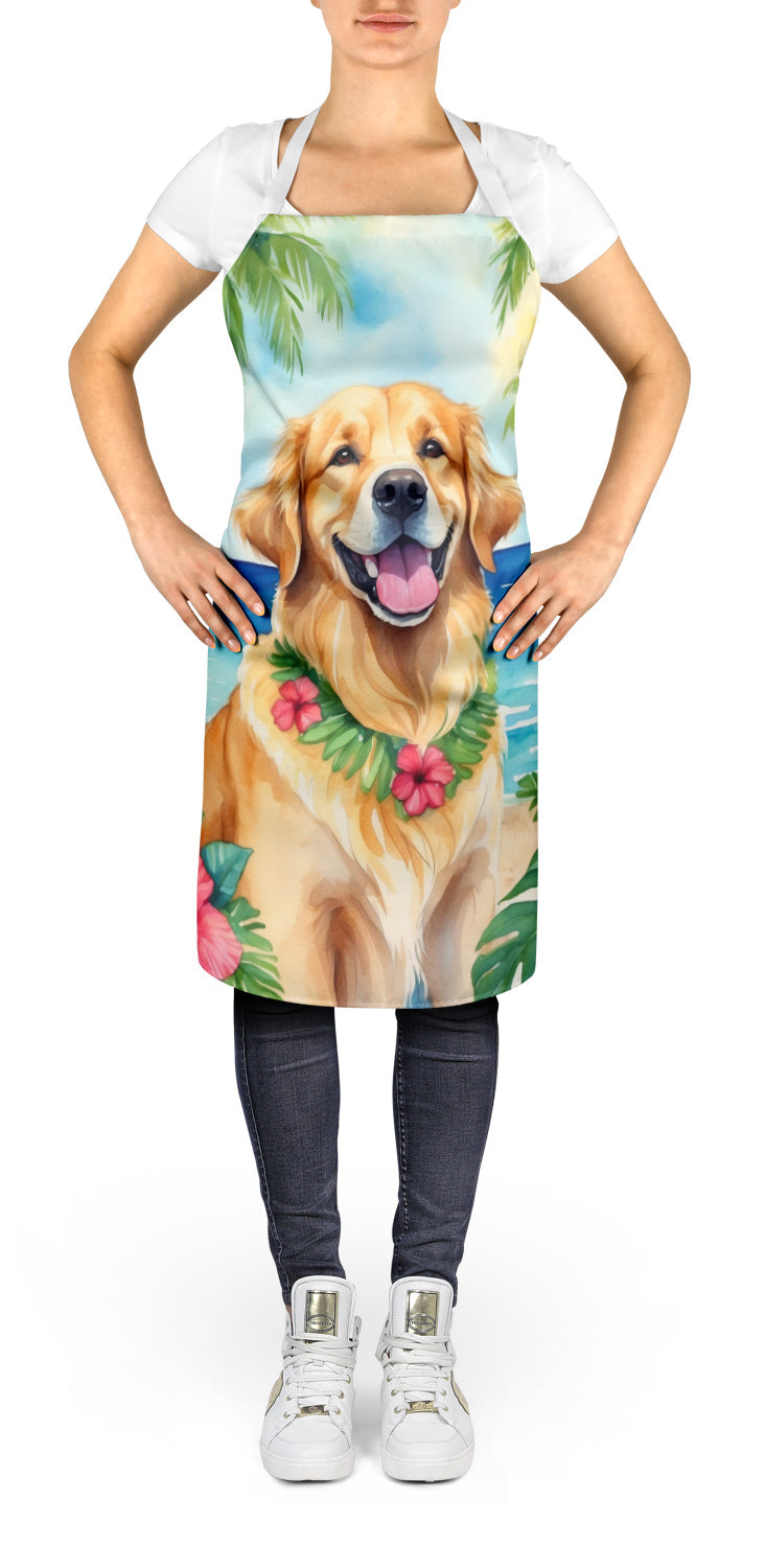Golden Retriever Luau Apron - One Color / One Size - Home & Garden - Kitchen Dining & Bar - Table Decoration &
