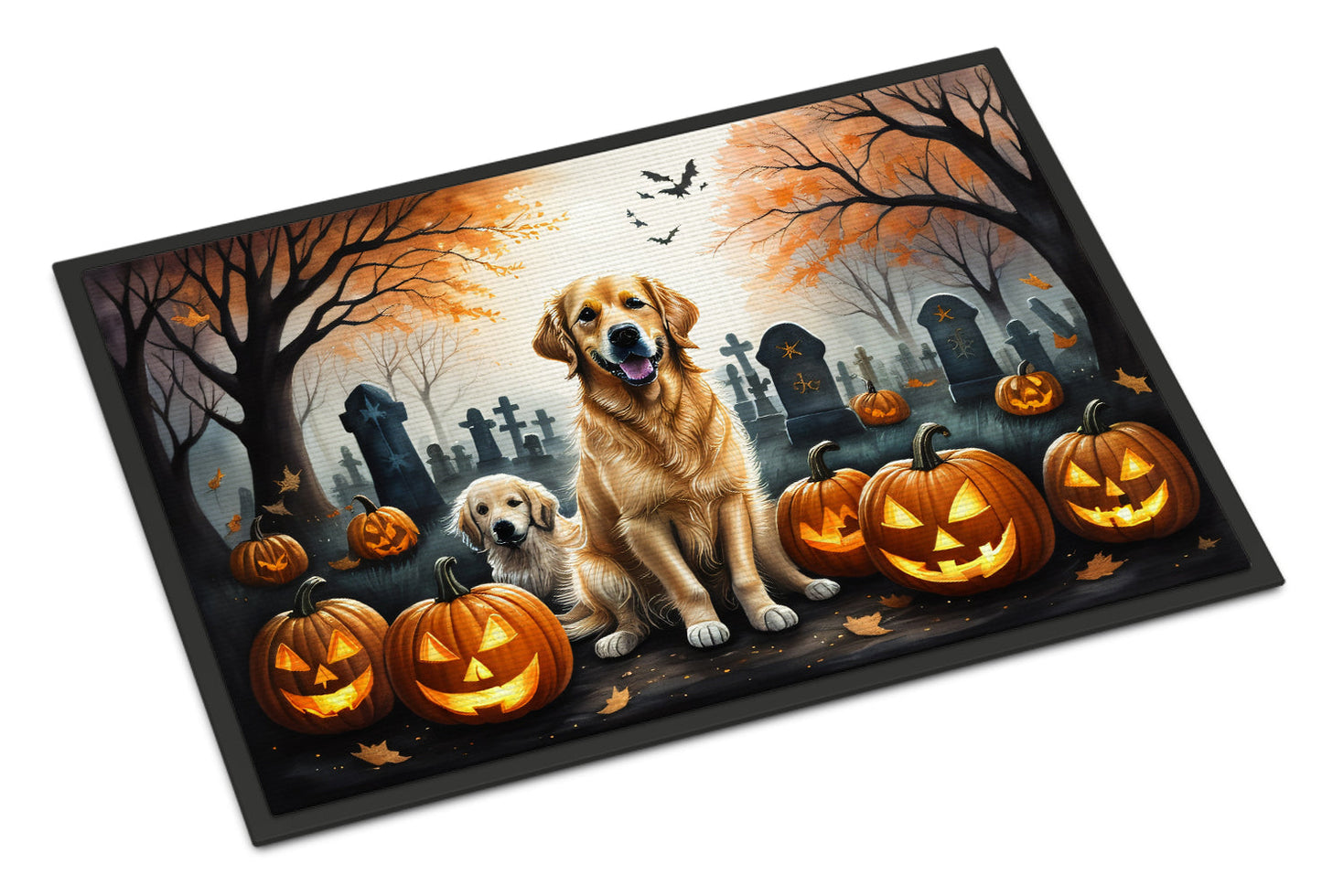 Golden Retriever Spooky Halloween Doormat - One Color / One Size - Home & Garden - Home Textile - Carpets & Rugs