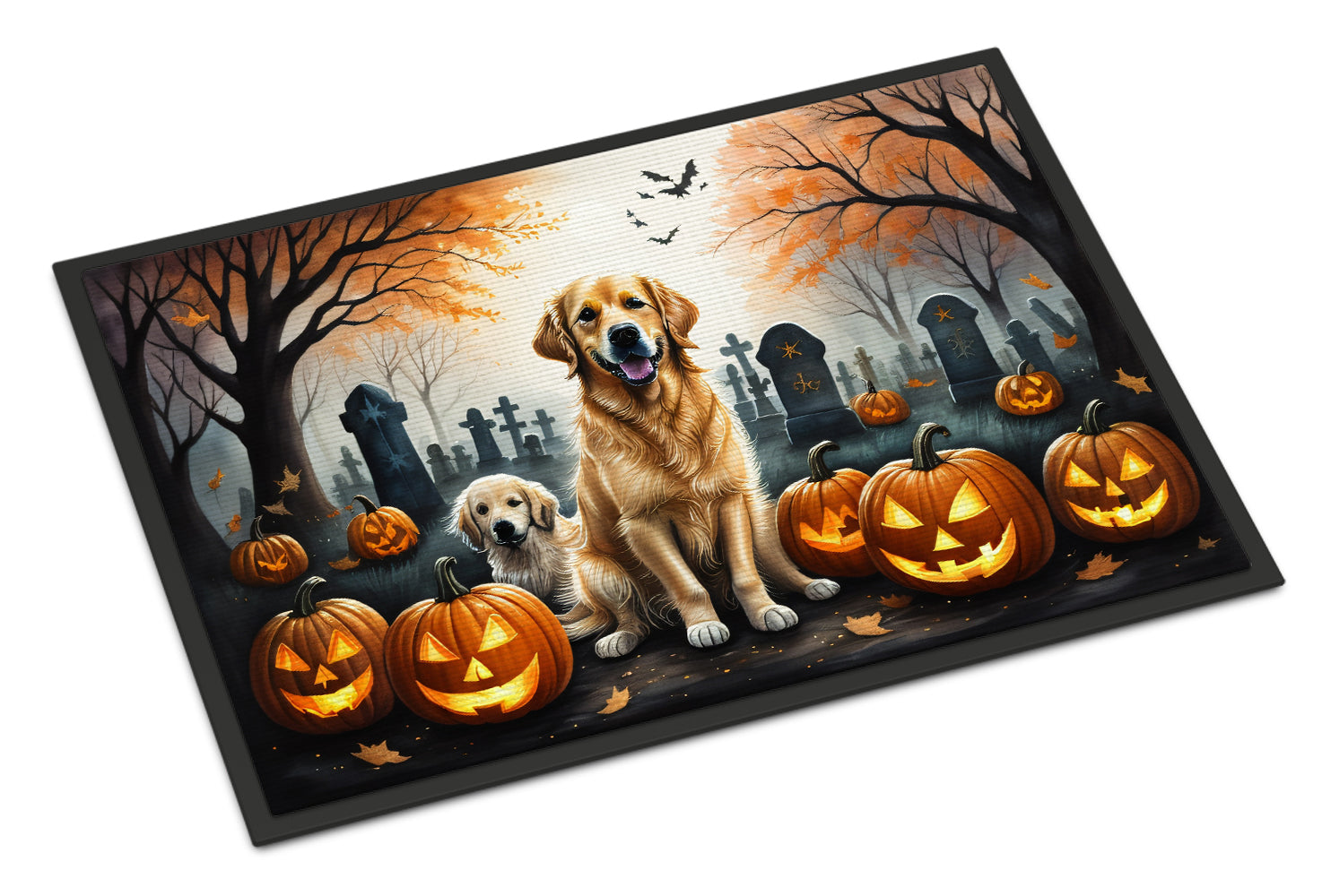 Golden Retriever Spooky Halloween Doormat - One Color / One Size - Home & Garden - Home Textile - Carpets & Rugs