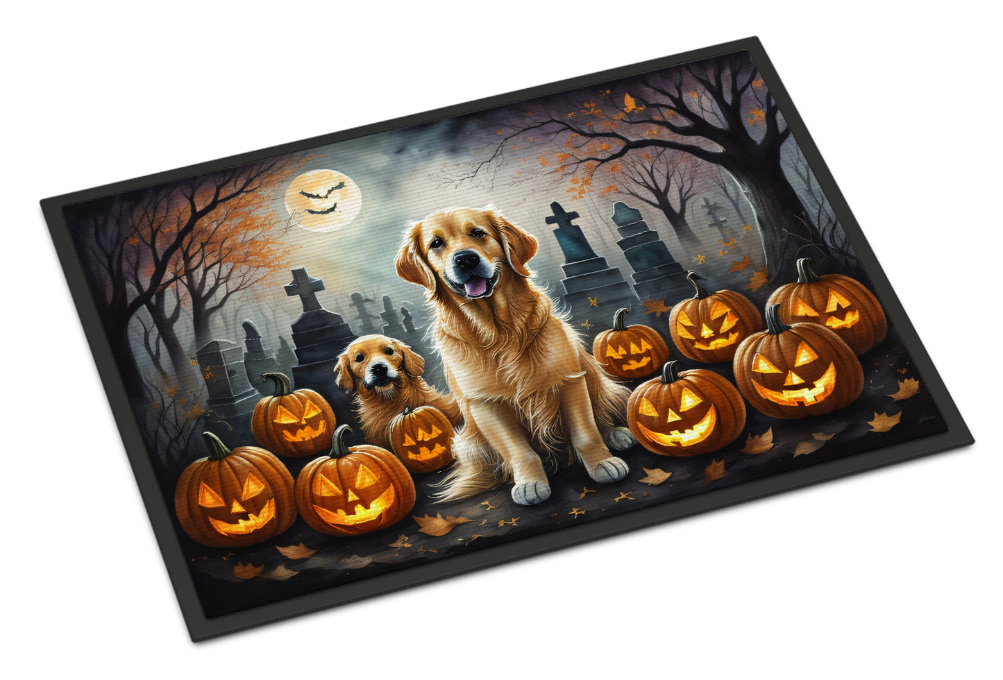 Golden Retriever Spooky Halloween Doormat - One Color / One Size - Home & Garden - Home Textile - Carpets & Rugs