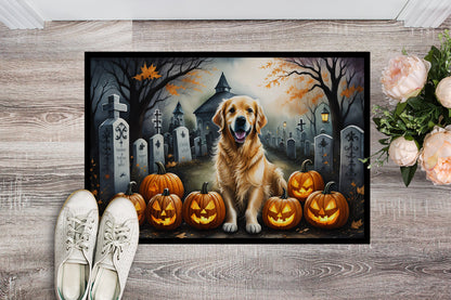 Golden Retriever Spooky Halloween Doormat - One Color / One Size - Home & Garden - Home Textile - Carpets & Rugs