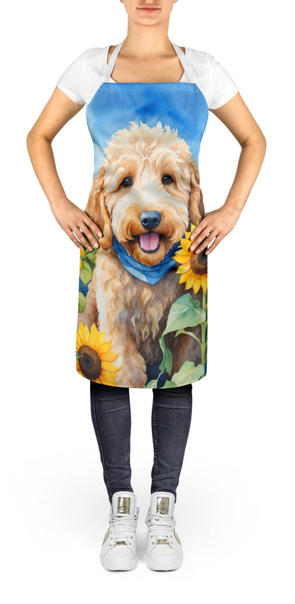 Goldendoodle in Sunflowers Apron - One Color / One Size - Home & Garden - Kitchen Dining & Bar - Table Decoration &