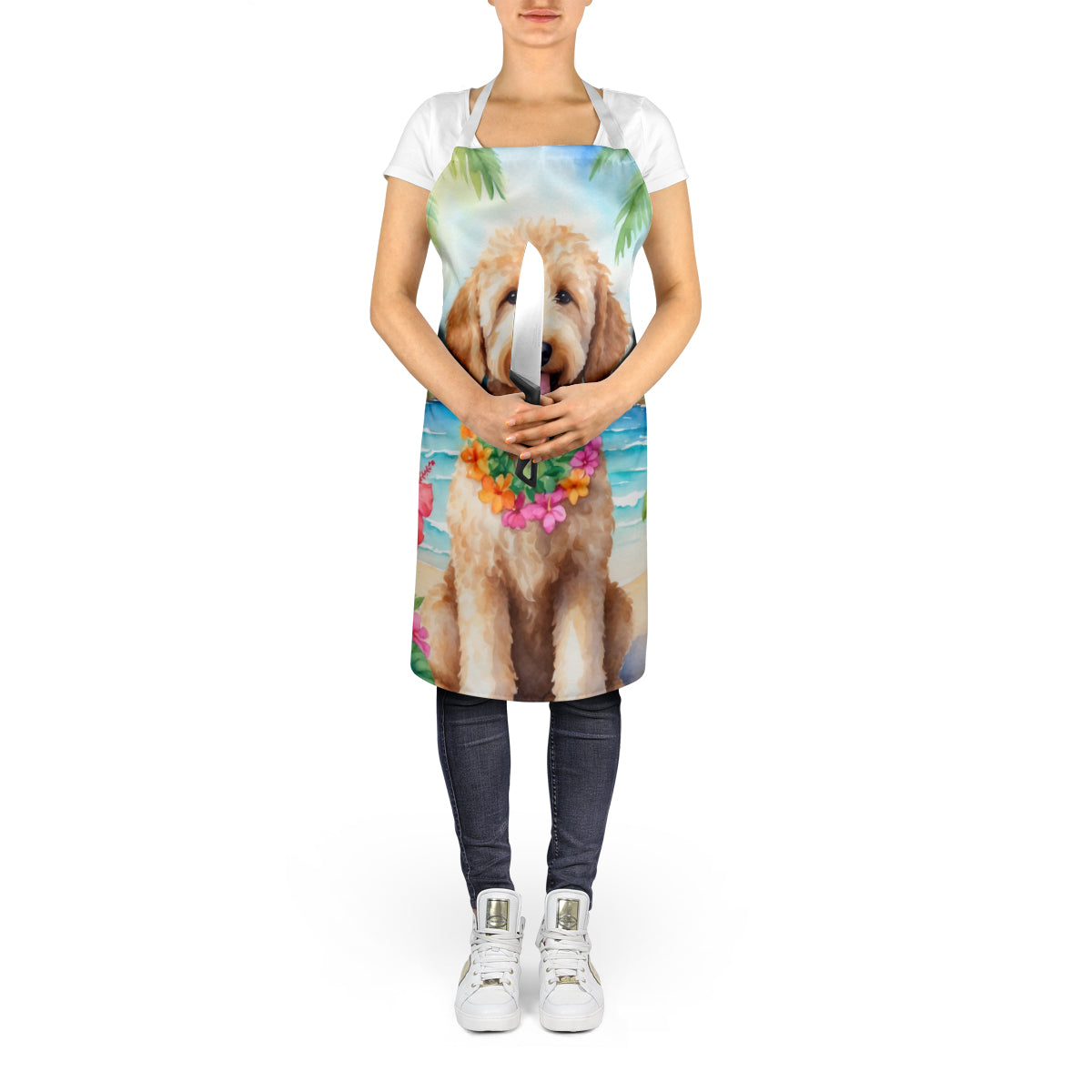 Goldendoodle Luau Apron - One Color / One Size - Home & Garden - Kitchen Dining & Bar - Table Decoration & Accessories