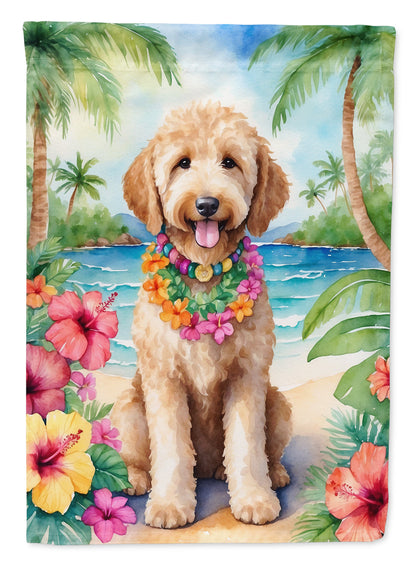 Goldendoodle Luau Garden Flag - One Color / One Size - Home & Garden - Home Decor - Flags Banners & Accessories