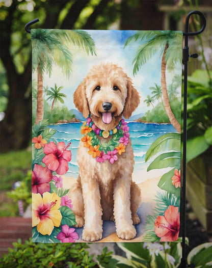 Goldendoodle Luau Garden Flag - One Color / One Size - Home & Garden - Home Decor - Flags Banners & Accessories