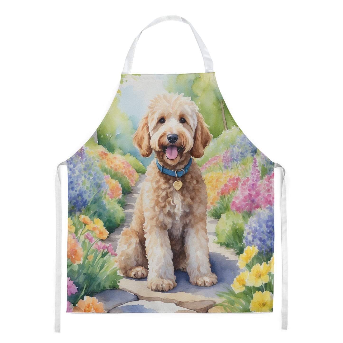 Goldendoodle Spring Path Apron - One Color / One Size - Home & Garden - Kitchen Dining & Bar - Table Decoration &